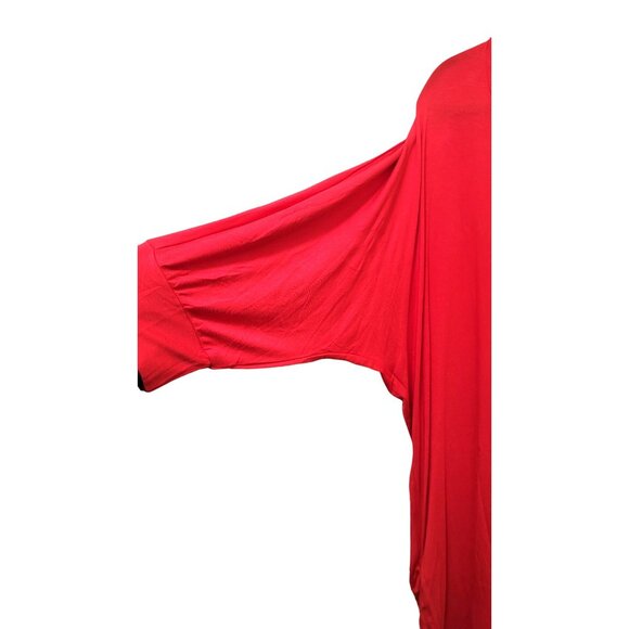 Johnny California Red Batwing plus size Sleeve Top 5XL - Picture 4 of 8